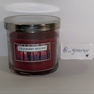 RARE 25-40 Hrs Cranberry Woods Candle 🕯Single Wick Bath & Body Works
